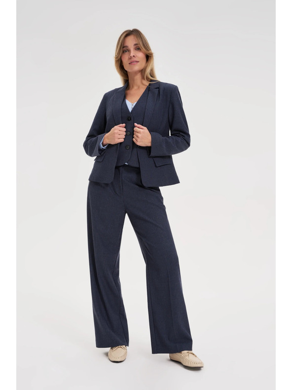 Moodo Temno modre prugaste hlače Moodo