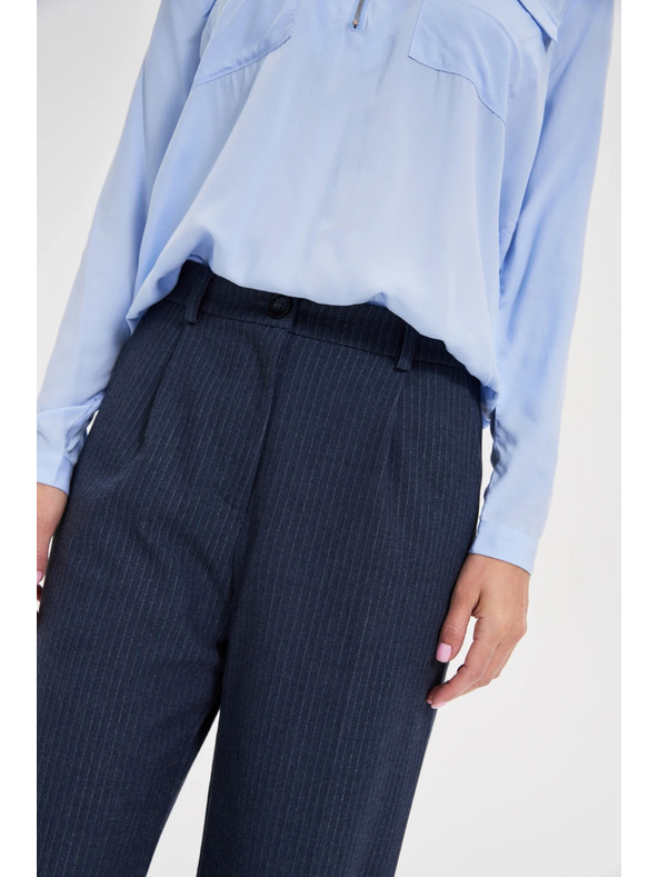 Moodo Temno modre prugaste hlače Moodo