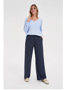 Moodo Temno modre prugaste hlače Moodo
