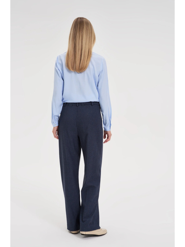 Moodo Temno modre prugaste hlače Moodo