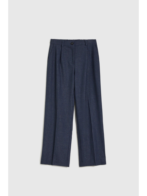 Moodo Temno modre prugaste hlače Moodo