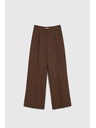 Moodo Rjave hlače z širokim hlačnicami Moodo