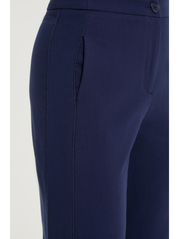 Moodo Gladke temno modre hlače Moodo