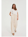 Moodo Bežaste hlače z pasom Moodo