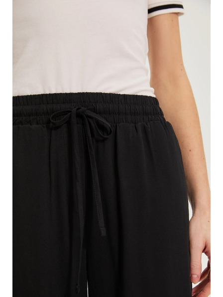 Moodo Črne viskozne hlače Moodo