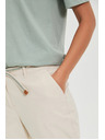 Moodo Bežaste bombažne hlače Moodo