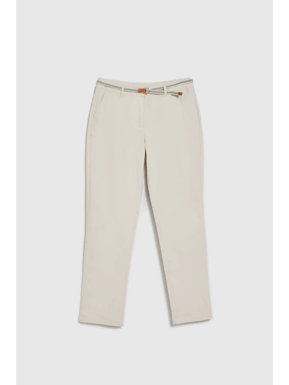 Moodo Bežaste bombažne hlače Moodo
