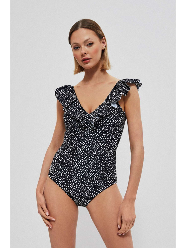 Moodo Enodelne kopalke z okrasnim izrezom črne Moodo