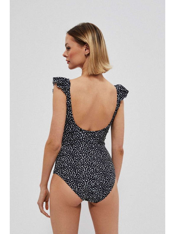 Moodo Enodelne kopalke z okrasnim izrezom črne Moodo