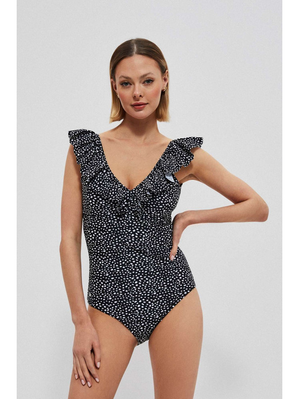 Moodo Enodelne kopalke z okrasnim izrezom črne Moodo