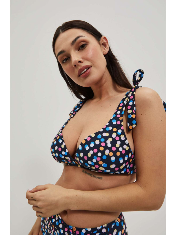 Moodo Bikini top s pikami, temno moder Moodo