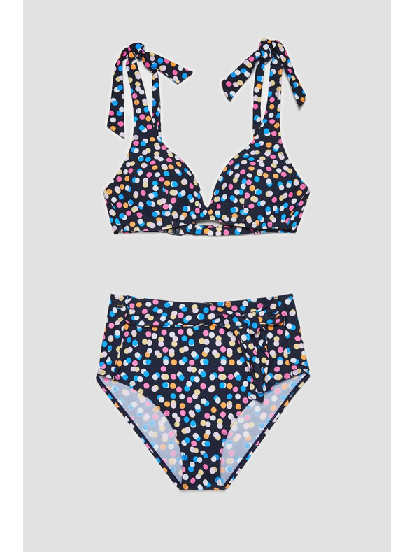 Moodo Bikini top s pikami, temno moder Moodo