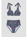 Moodo Bikini top s pikami, temno moder Moodo