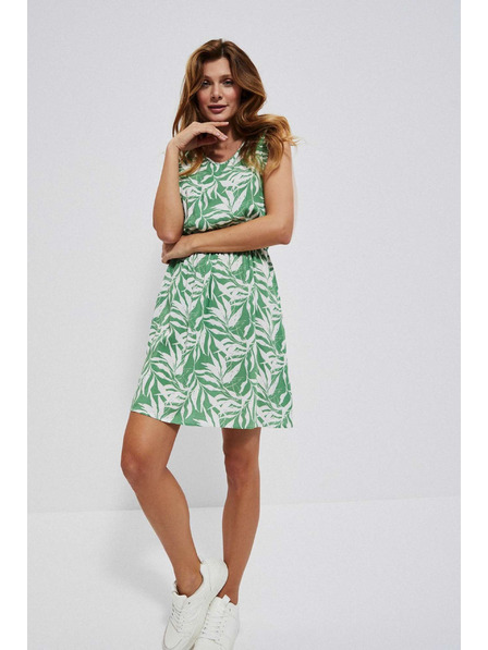 Moodo Vzorčaste viskozne obleke, malachitne Moodo