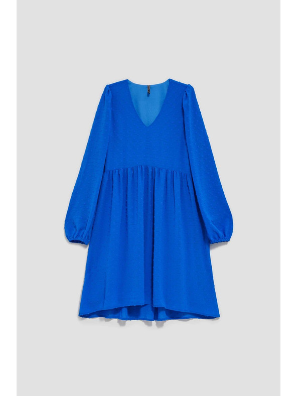 Moodo Modre obleke z napihnjeni rokavi Moodo