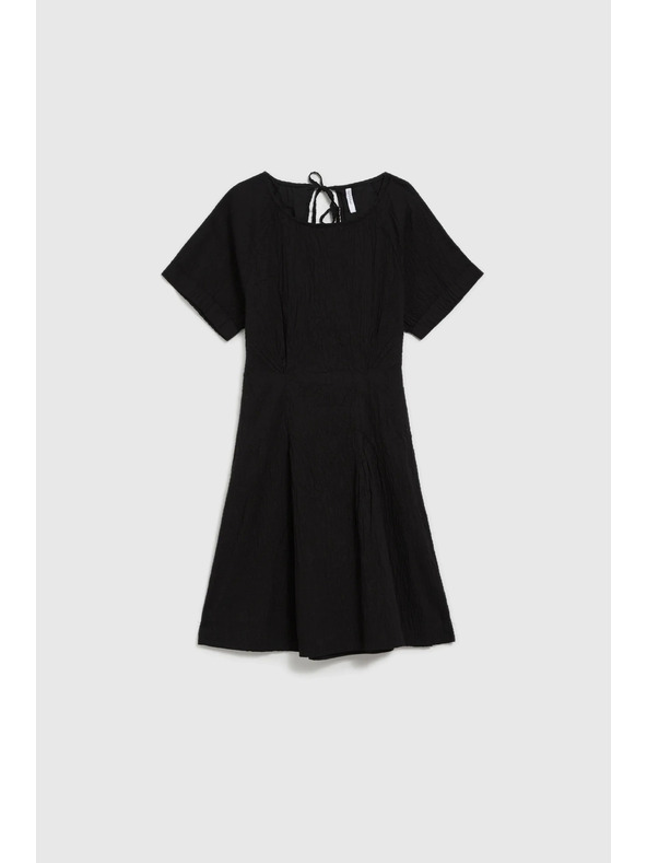 Moodo Črne bombažne obleke z golimi hrbti Moodo