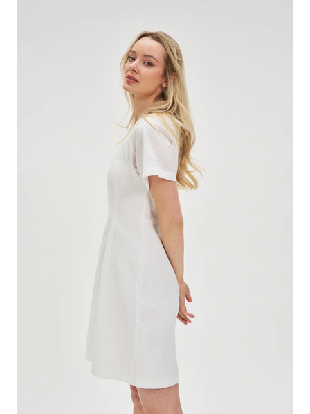 Moodo Bele bombažne obleke z golimi hrbti Moodo