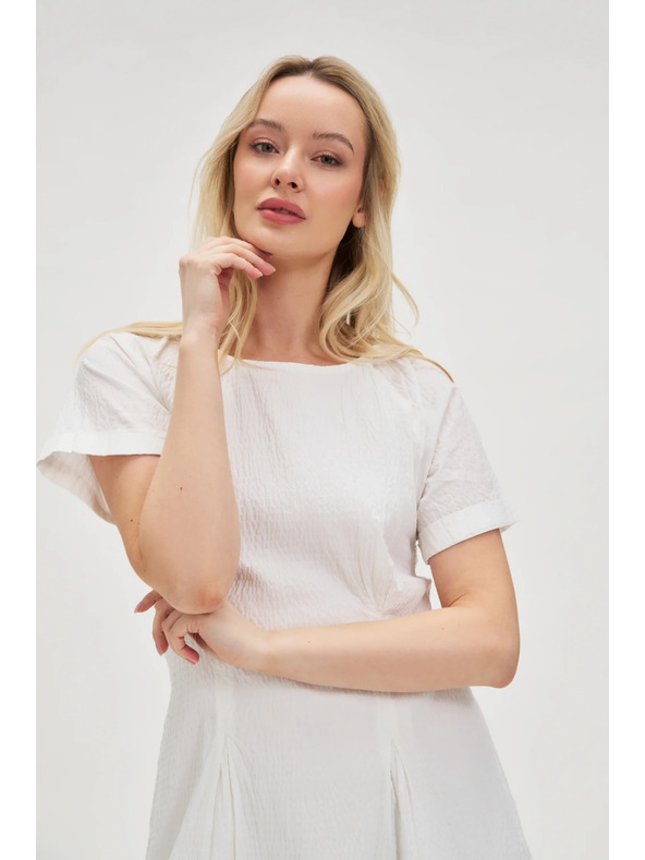 Moodo Bele bombažne obleke z golimi hrbti Moodo