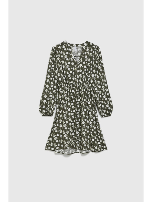 Moodo Razširjene obleke z cvetličnim vzorcem, olivne Moodo