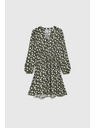Moodo Razširjene obleke z cvetličnim vzorcem, olivne Moodo