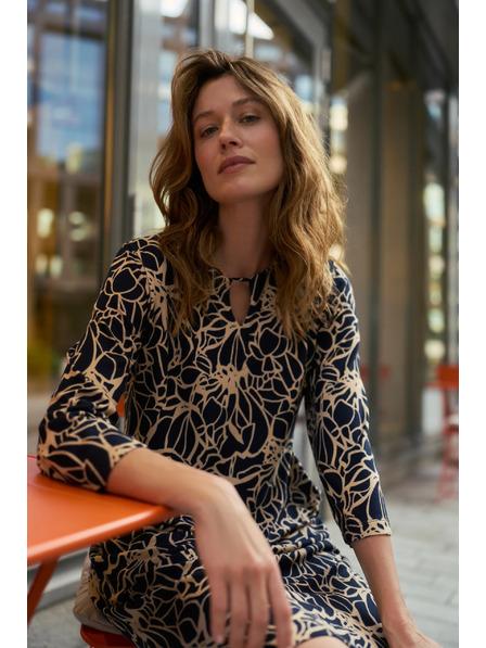 Moodo Temno modre cvetlične obleke Moodo