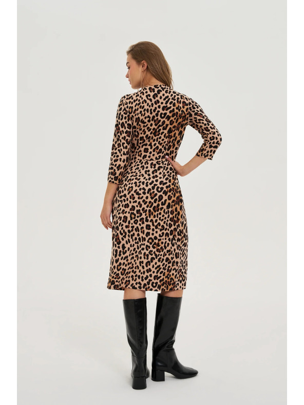 Moodo Bežne obleke z leopardjim vzorcem Moodo