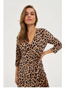Moodo Bežne obleke z leopardjim vzorcem Moodo