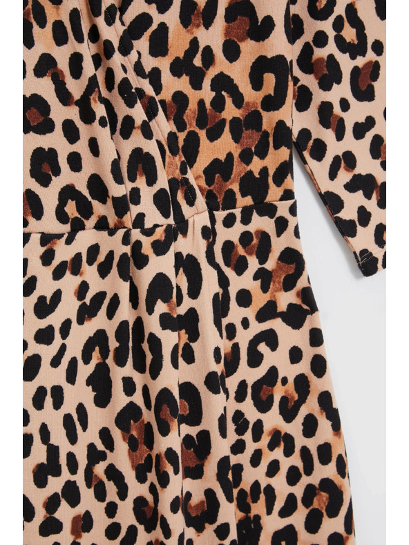 Moodo Bežne obleke z leopardjim vzorcem Moodo
