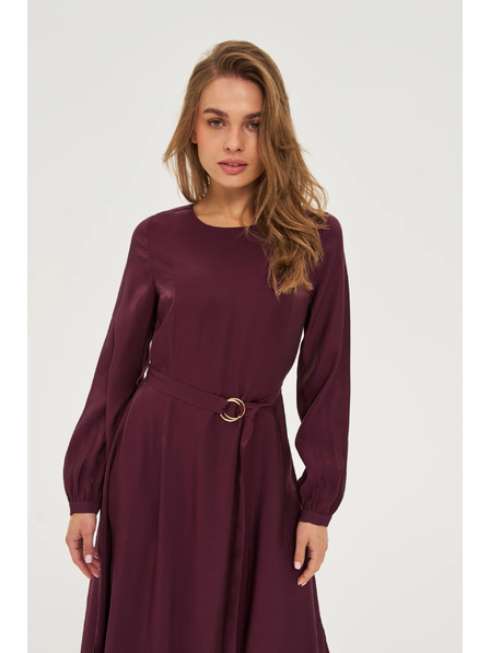 Moodo Vinsko rdeče midi obleke Moodo