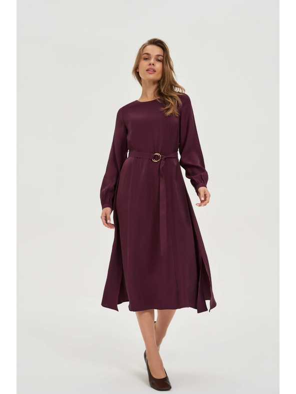 Moodo Vinsko rdeče midi obleke Moodo