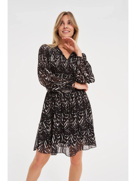 Moodo Rjave obleke z pasom Moodo