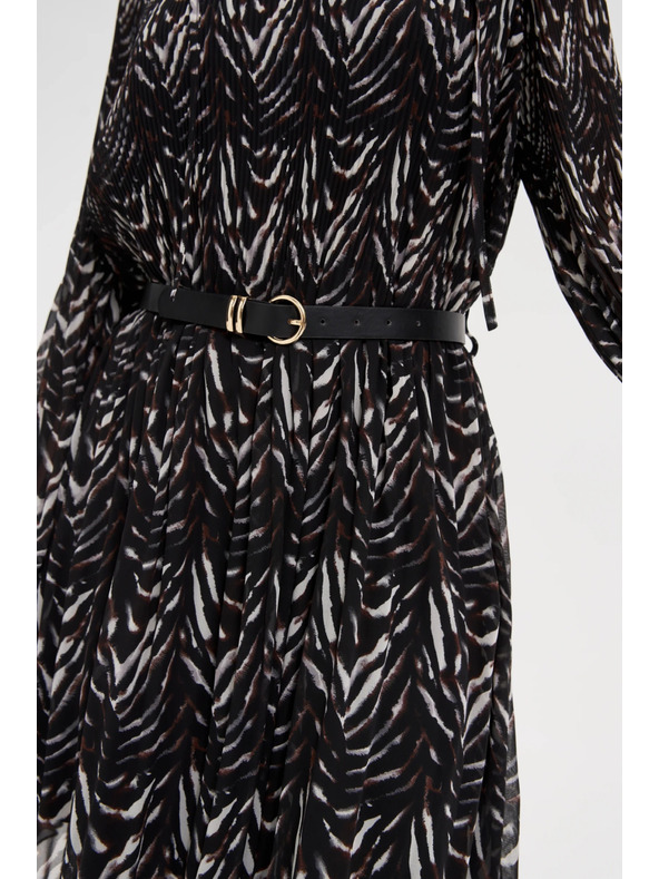 Moodo Rjave obleke z pasom Moodo