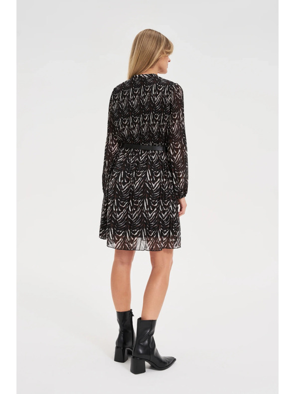 Moodo Rjave obleke z pasom Moodo