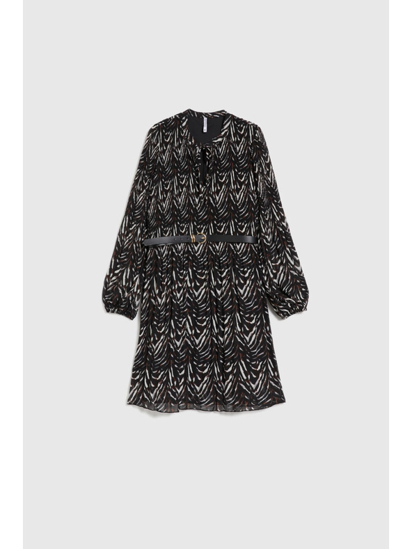 Moodo Rjave obleke z pasom Moodo