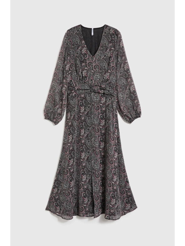 Moodo Vzorčaste črne obleke Moodo