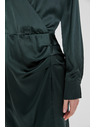 Moodo Zelene obleke z nagubanostjo v predelu bokov Moodo