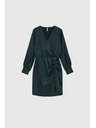 Moodo Zelene obleke z nagubanostjo v predelu bokov Moodo