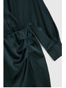 Moodo Zelene obleke z nagubanostjo v predelu bokov Moodo