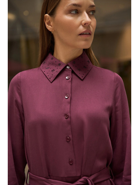 Moodo Vinsko rdeče srajčne obleke Moodo