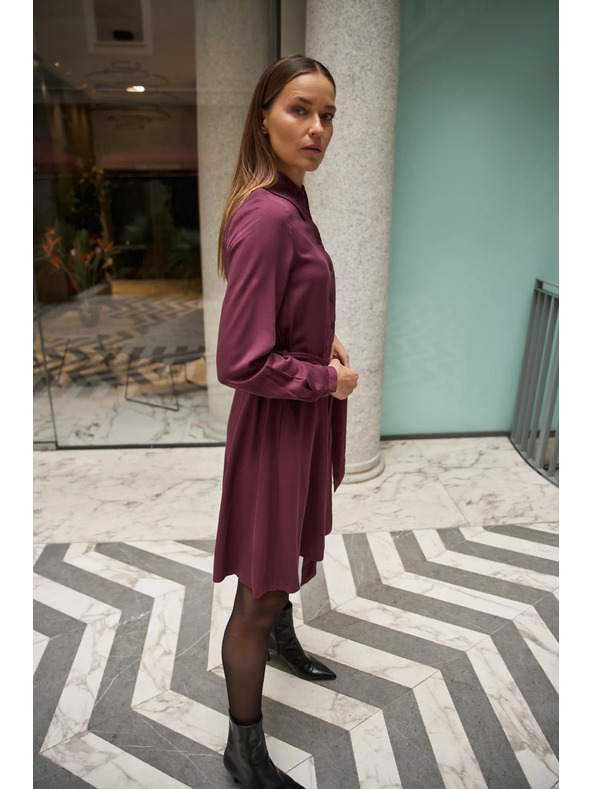 Moodo Vinsko rdeče srajčne obleke Moodo