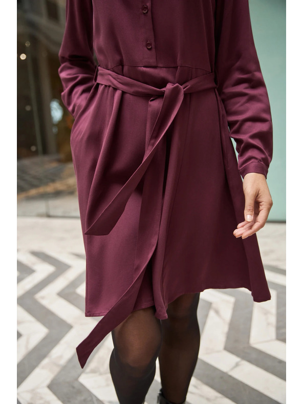 Moodo Vinsko rdeče srajčne obleke Moodo