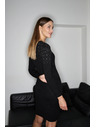 Moodo Oprijete črne obleke z okraskom Moodo