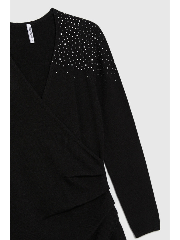 Moodo Oprijete črne obleke z okraskom Moodo