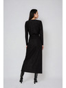 Moodo Črne maxi obleke z razporkom Moodo
