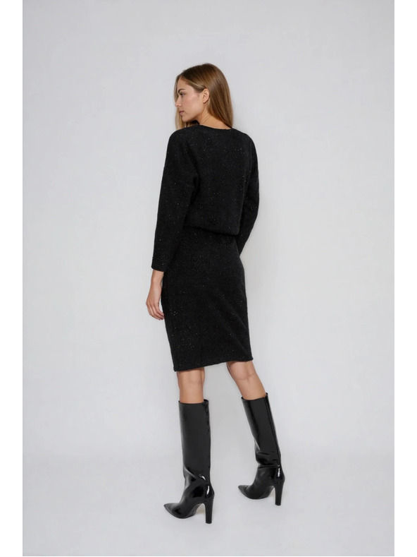 Moodo Črne obleke okrašene z bleščečo nitjo Moodo