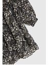 Moodo Vzorčaste obleke z izrezom črne Moodo