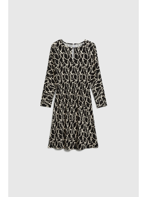 Moodo Vzorčaste črne obleke Moodo