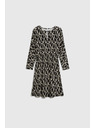 Moodo Vzorčaste črne obleke Moodo