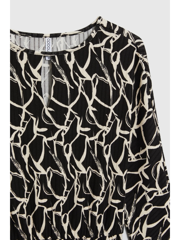 Moodo Vzorčaste črne obleke Moodo