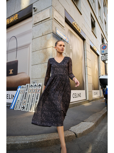 Moodo Črne midi obleke Moodo